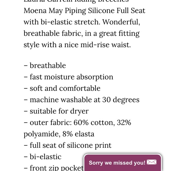 Lauria Garrelli full seat riding breeches - Picture 3 of 5